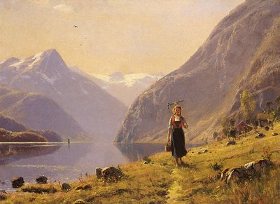 By the Fjord by Hans Dahl